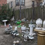 Whimsical garden in front yard of 47 Seaman Avenue.