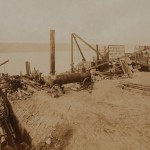 Dyckman Street sewage plant construction, 1916, NYPL