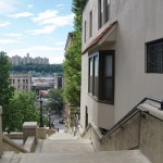 Rebuilt 215th Street stairs in 2016.  42 Park Terrace East to the right.