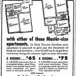 Park Terrace Gardens advertisement, New York Times, July 20, 1941.