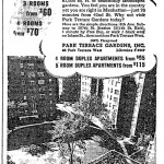 Park Terrace Gardens advertisement, New York Times, October 19, 1941.