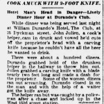 1904 Durando cook with knife August 29, 1904 The Sun