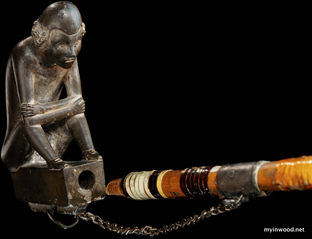 Effigy pipe associated with Thayendanegea, Museum of the American Indian, Keppler collection