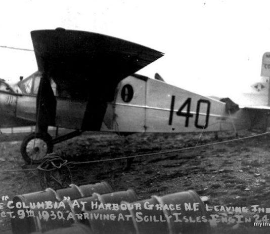 Boyd's Bellanca monoplane Columbia. Rechristened as the Maple Leaf before his Transatlantic flight.