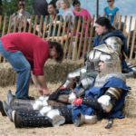 Thirsty work at the Medieval Festival in Fort Tryon Park.