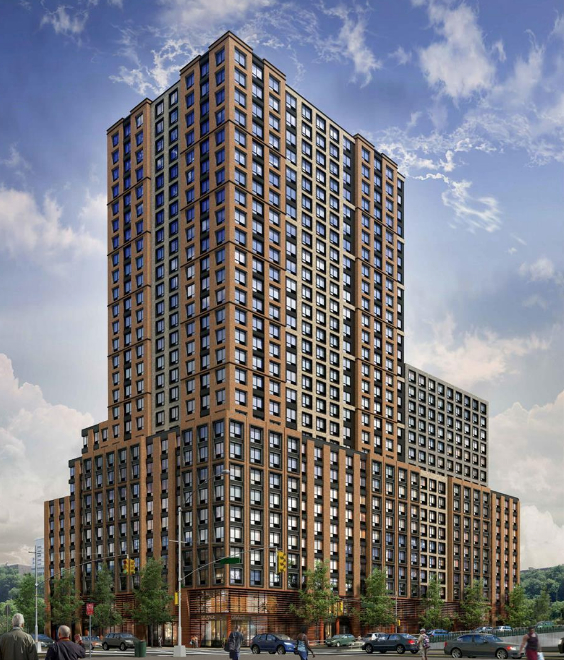 Rendering of 30-story building being constructed at 3875 Ninth Avenue. 