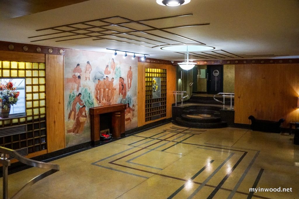 Lobby of 165 Seaman Avenue in the Inwood section of Manhattan.
