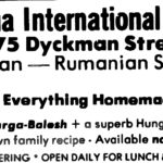 Transylvania International Restaurant, 175 Dyckman Street,  Riverdale Press, May 25, 1972.-International-Restaurant-175-Dyckman-Street-Riverdale-Press-May-25-1972