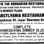 Transylvania Restaurant Riverdale Press, November 23, 1972.