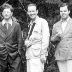 Futurians.  Left to right: Cyril Kornbluth, Chester Cohen, John Michel, Robert A.W. Lowndes, Donald A. Wollheim. Photo Credit: Jack Robins (1939)